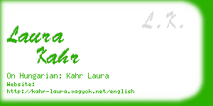 laura kahr business card